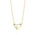 Colier argint placat cu aur galben cu inima si piatra DiAmanti Z1765NG-DIA (Argint 925‰ 2,1 g.)